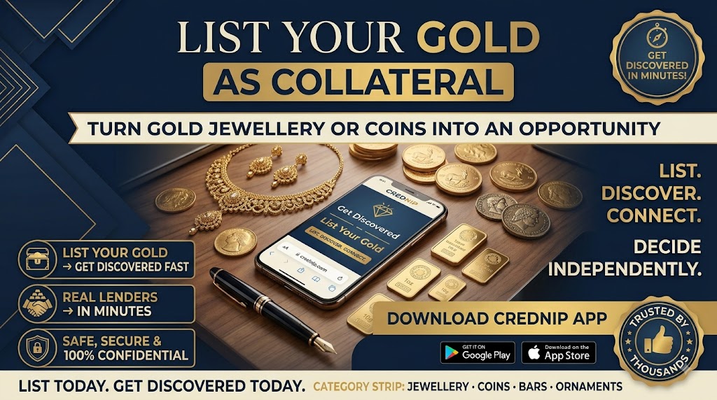 List Your Gold & Bullion As Collateral on Crednip