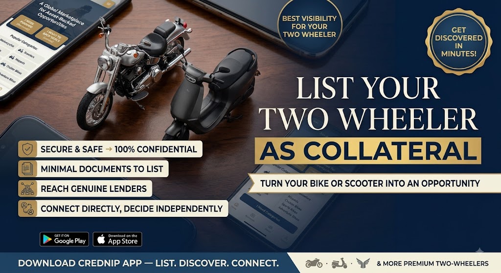 List Your Two Wheeler As Collateral