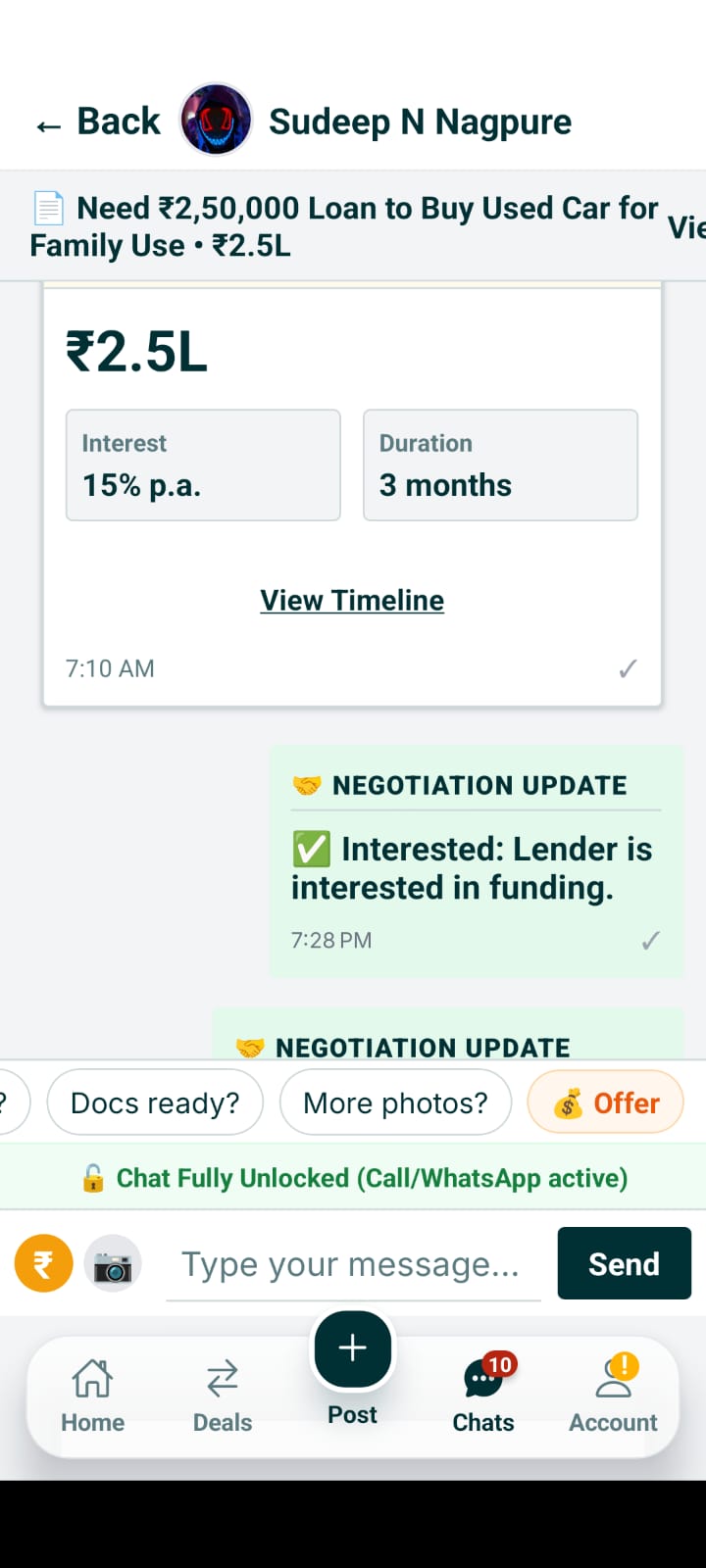 Post Loan Requirement